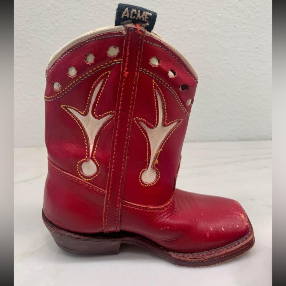 Vintage rare ACME red toddler/ infant cowboy boots